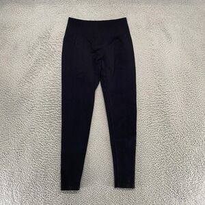 Aurola Leggings Womens Medium Black Mid Rise Seamless Ankle Yoga Gym Workout